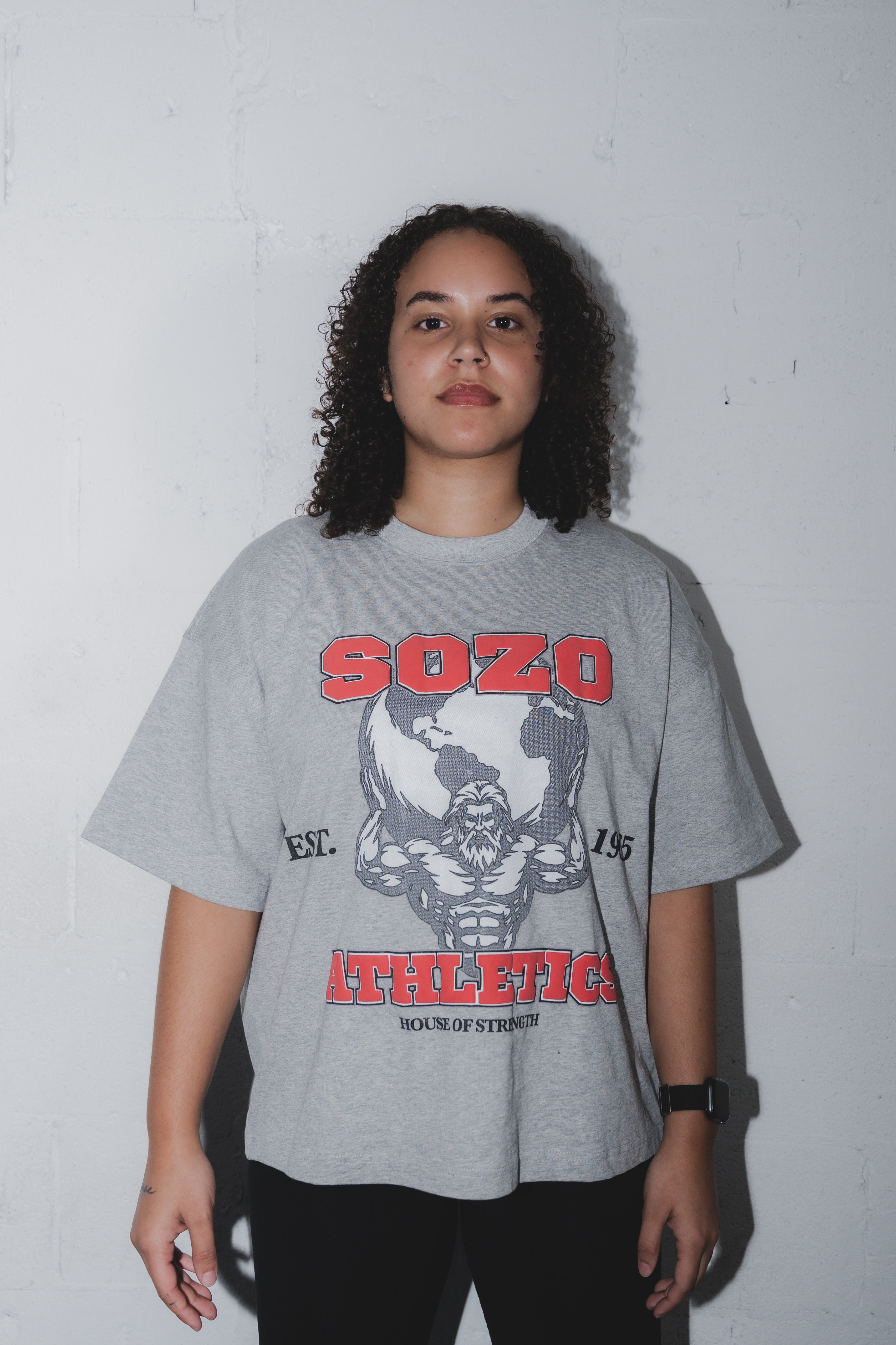 SOZO Athletics Boxy Tee - Grey