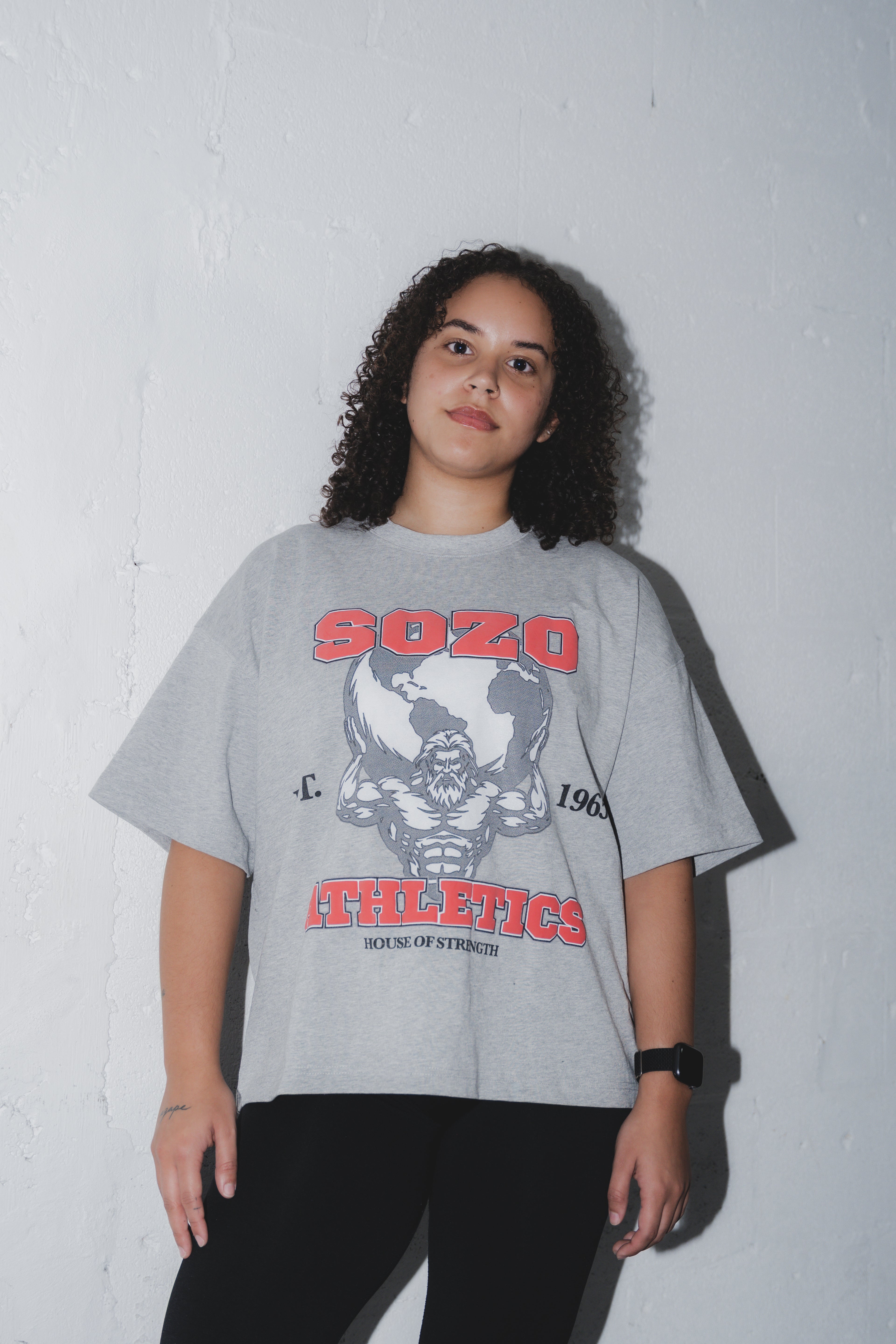 SOZO Athletics Boxy Tee - Grey