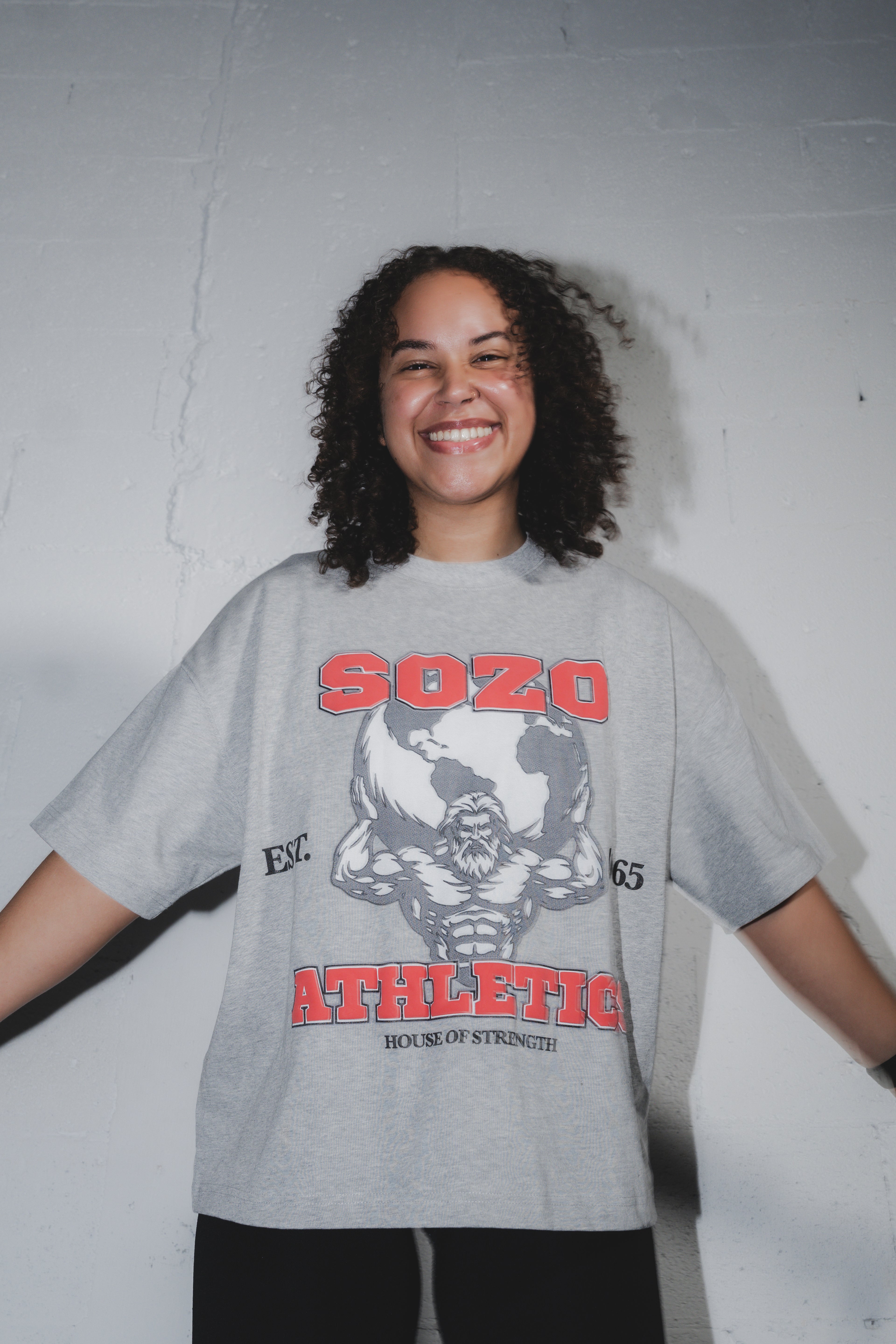 SOZO Athletics Boxy Tee - Grey